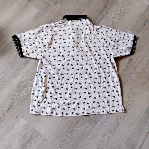 VINTAGE Penguin Sport Polo Mens XL Golf Club Balls All Over Print Short Sleeve - Picture 9 of 9